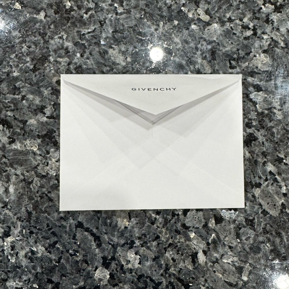 Givenchy White Envelope Authentic Button Add on Logo Storage Flap Open + Tag - Picture 7 of 10